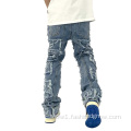 Custom Ripped Distressed Washed Jeans Pants